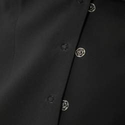 Pre Owned Armani Collezioni Black Silk Crepe Skirt Suit S