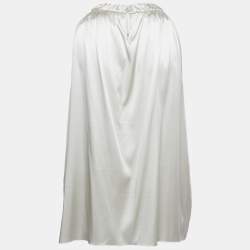 Pre Owned Armani Collezioni Silver Satin Silk Sleeveless Top XL