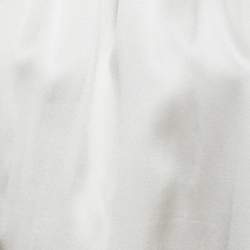 Pre Owned Armani Collezioni Silver Satin Silk Sleeveless Top XL