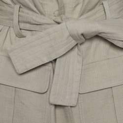 مملوكة مسبقًا Armani Collezioni Beige Linen & Cotton Belted Short Coat L