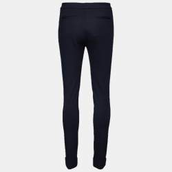 Armani Collezioni Navy Blue Knit Tapered Leg Pants XS