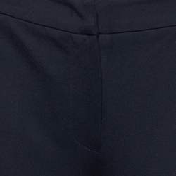 Armani Collezioni Navy Blue Knit Tapered Leg Pants XS