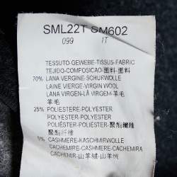 مملوكة مسبقًا Armani Collezioni Grey Wool & Cashmere Button Front Coat M
