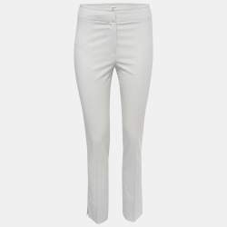 Pre Owned Armani Collezioni Grey Cady Tailored Tapered Pants XS