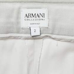 Pre Owned Armani Collezioni Grey Cady Tailored Tapered Pants XS