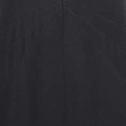Pre Owned Armani Collezioni Black Crepe V-Neck Sleeveless Maxi Dress S