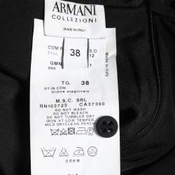 Pre Owned Armani Collezioni Black Crepe Knee Length Skirt S