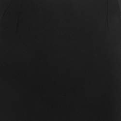 Pre Owned Armani Collezioni Black Crepe Knee Length Skirt S