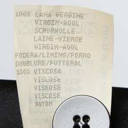 مملوكة مسبقًا Armani Collezioni Vintage Black Wool Buttoned Long Overcoat L