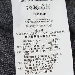 مملوكة مسبقًا Armani Collezioni Charcoal Grey Patterned Wool Blend Blazer M