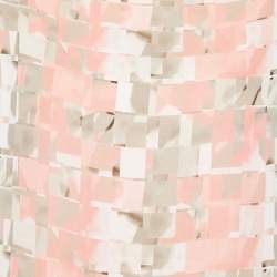 Pre Owned Armani Collezioni Peach Printed Silk Shift Dress M