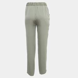 Armani Collezioni Grey Stretch Crepe Elasticated Waist Pants S