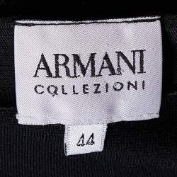 Pre Owned Armani Collezioni Black Knit Pencil Skirt M