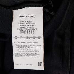 Pre Owned Armani Collezioni Black Knit Pencil Skirt M