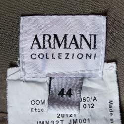 Armani Collezioni Brown Silk Crepe Pencil Skirt M