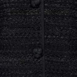 مملوكة مسبقًا Armani Collezioni Black Tweed Button Front Jacket S