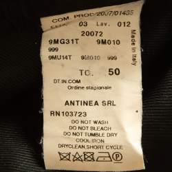 Pre Owned Armani Collezioni Black Gabardine Single Breasted Blazer XL