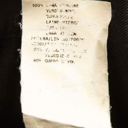 Pre Owned Armani Collezioni Black Gabardine Single Breasted Blazer XL