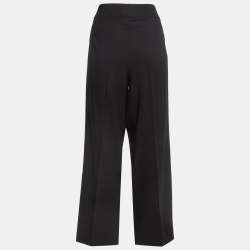 Armani Collezioni Black Gabardine Buttoned Formal Trousers XL