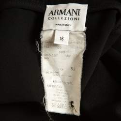 Armani Collezioni Black Crepe Formal Pencil Skirt XL