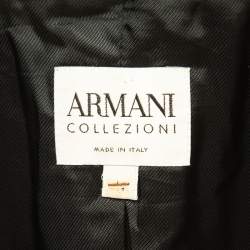 مملوكة مسبقًا Armani Collezioni Black Gabardine Single Breasted Formal Blazer XL