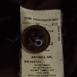 Pre Owned بليزر أرماني كوليزوني جاكار بني فينتدج بزر واحد مقاس كبير جدًا