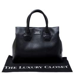 مملوكة مسبقًا حقيبة يد أرماني كوليزيوني جلد سوداء