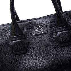 مملوكة مسبقًا حقيبة يد أرماني كوليزيوني جلد سوداء