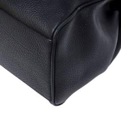 مملوكة مسبقًا حقيبة يد أرماني كوليزيوني جلد سوداء