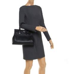 مملوكة مسبقًا حقيبة يد أرماني كوليزيوني جلد سوداء