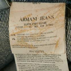 Pre Owned بنطلون جينز أرماني جينز كحلي مغسول مستقيم الساق مقاس متوسط - الخصر 34"