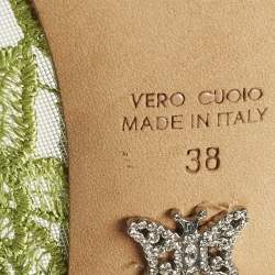 Pre Owned حذاء كعب عالي أرونا سيث كاروصل دانتيل وشبكة متعدد الألوان مقاس 38