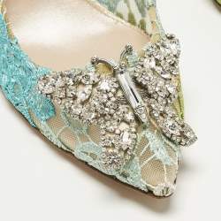 Pre Owned حذاء كعب عالي أرونا سيث كاروصل دانتيل وشبكة متعدد الألوان مقاس 38