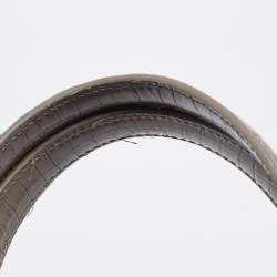 Pre Owned Aspinal Of London Beige Croc Embossed Leather Zipped Regent Tote