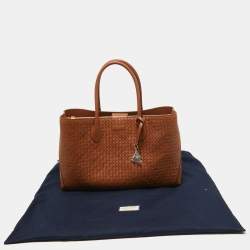 Aspinal Of London Brown Woven Leather London Tote