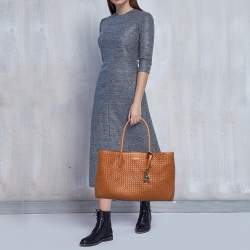 Aspinal Of London Brown Woven Leather London Tote