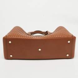 Aspinal Of London Brown Woven Leather London Tote
