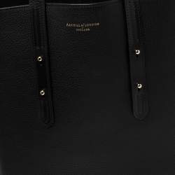 Pre Owned Aspinal of London Black Leather Essential Shopper Tote
