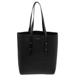 Pre Owned Aspinal of London Black Leather Essential Shopper Tote
