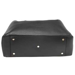 Pre Owned Aspinal Of London Black Grained Leather The London Tote