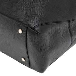 Pre Owned Aspinal Of London Black Grained Leather The London Tote