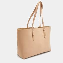 Aspinal Of London Beige Leather Shopper Tote 