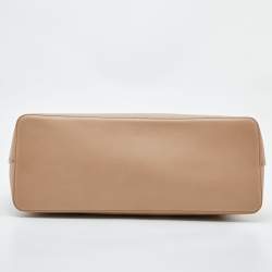 Aspinal Of London Beige Leather Shopper Tote 