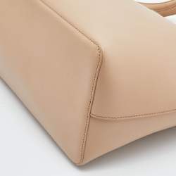 Aspinal Of London Beige Leather Shopper Tote 