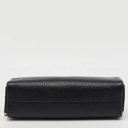 Pre Owned Aspinal Of London Black Leather Small Case Zip Pouch