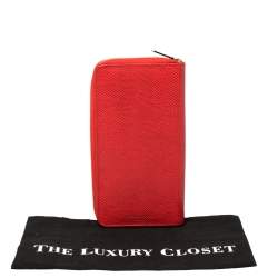 Aspinal Of London Red Lizard Skin Zip Travel Organizer
