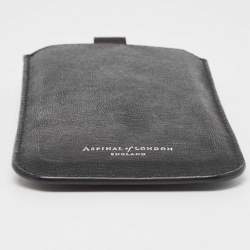 Aspinal Of London Black Leather Phone Case