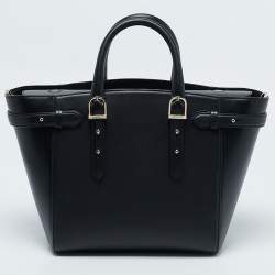Pre Owned Aspinal Of London Black Leather Marylebone Tote