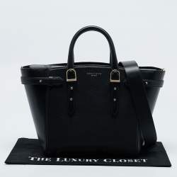 Pre Owned Aspinal Of London Black Leather Marylebone Tote