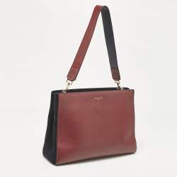 Aspinal Of London Dark Red Leather and Suede Large Ella Hobo